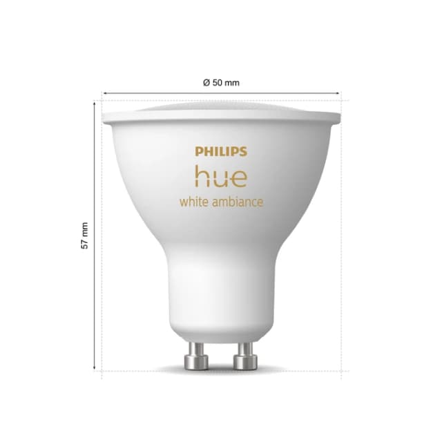Detalle de Philips Hue White Ambiance GU10 6er-Pack