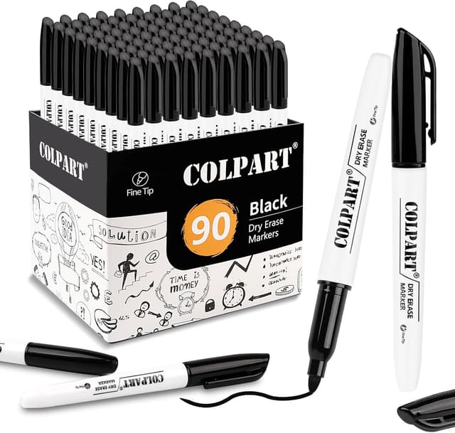 Detalle de colpart Dry Erase Markers 90-pack black ๐