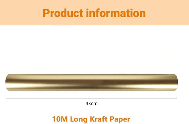 Thumbnail 1 de HBell Gold Matte Wrapping Paper 43x10m