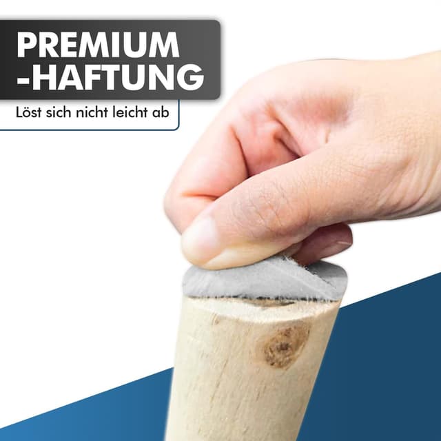 Detalle 2 de shinfly Filzgleiter selbstklebend (4 mm) für Möbel- und Stuhlbeine, grau – zuschneidbar