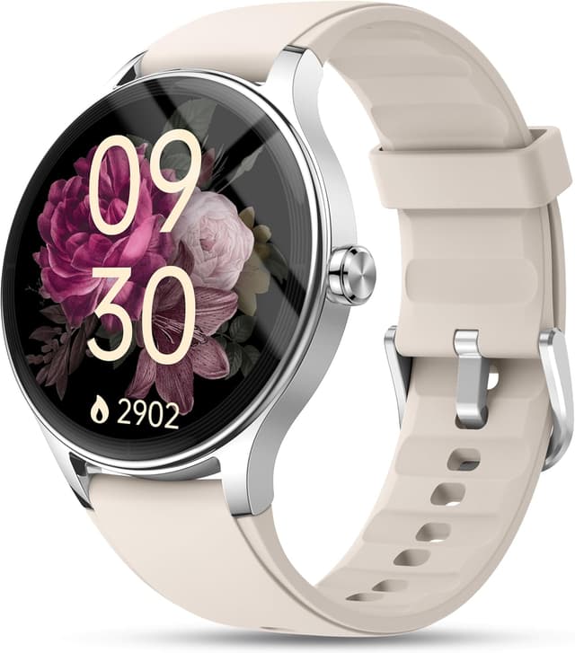 Detalle de Smart Watch for Women, Ladies & Men with 1.27in Fitness Screen (41mm case) – Call, Heart Rate, Stress & Sleep, AI Voice, IP68