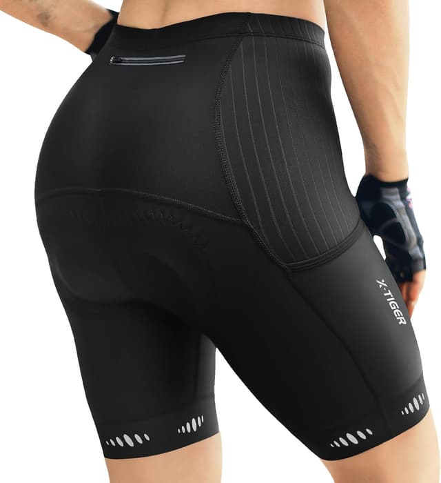Detalle de X-TIGER pantaloncini da ciclismo donna con imbottitura 5D Gel e 3 tasche