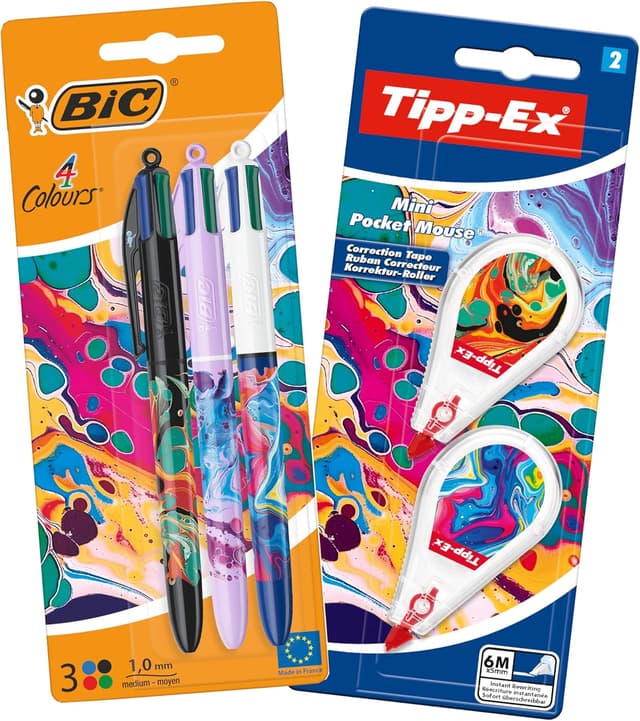 Detalle de Penne BIC 4Colori Tie Dye 5 unità