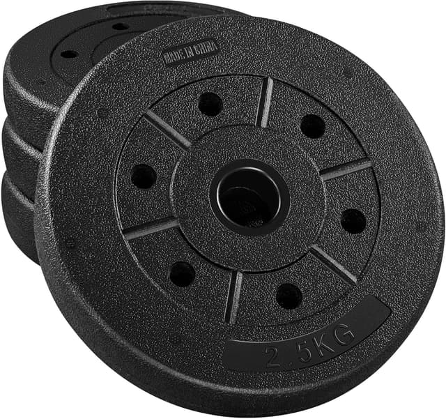 Thumbnail 6 de Yaheetech set di 2 manubri regolabili con piastre (15 kg) e diversi pesi, nero