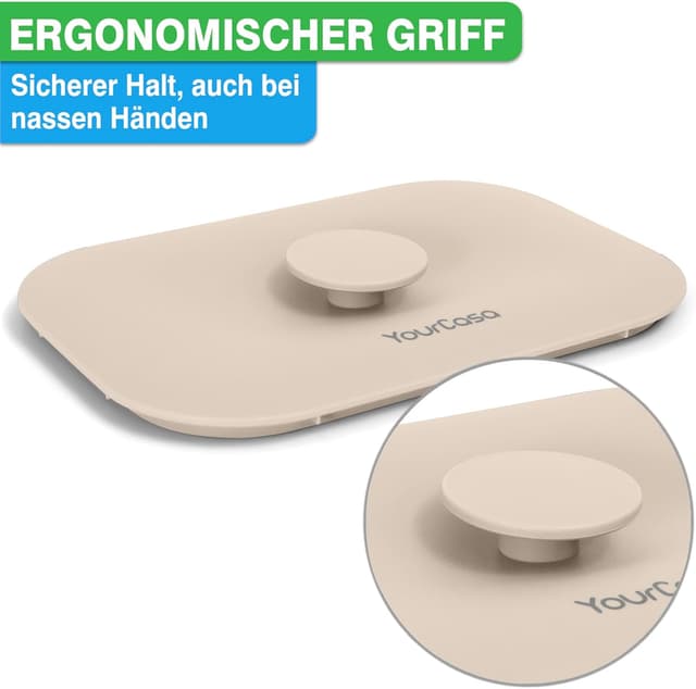 Detalle de YourCasa Biomülleimer Küche 5 l – spülmaschinenfester Komposteimer mit Sieb und geruchsdichtem Deckel