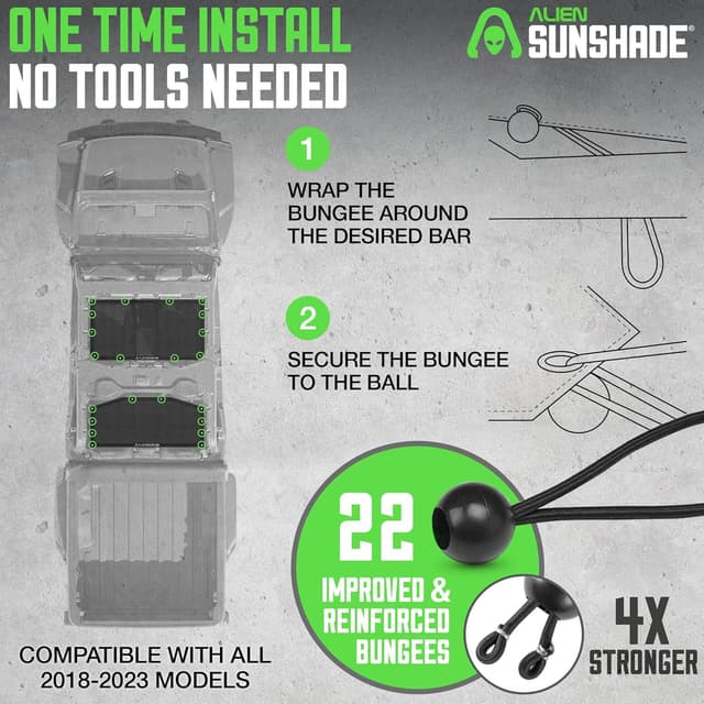 Thumbnail 2 de Alien Sunshade Jeep Gladiator Sun Shade 2018–2023 🚙