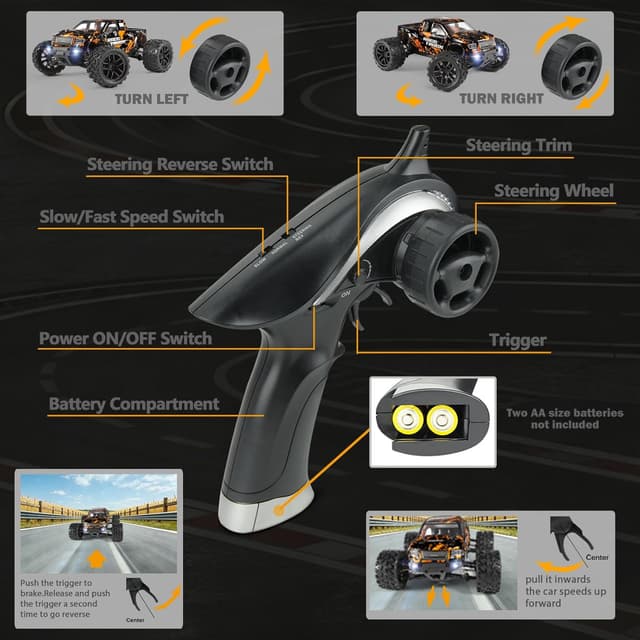 Detalle 2 de HAIBOXING 4WD Ferngesteuertes Auto 1:18 Hochgeschwindigkeits Monstertruck