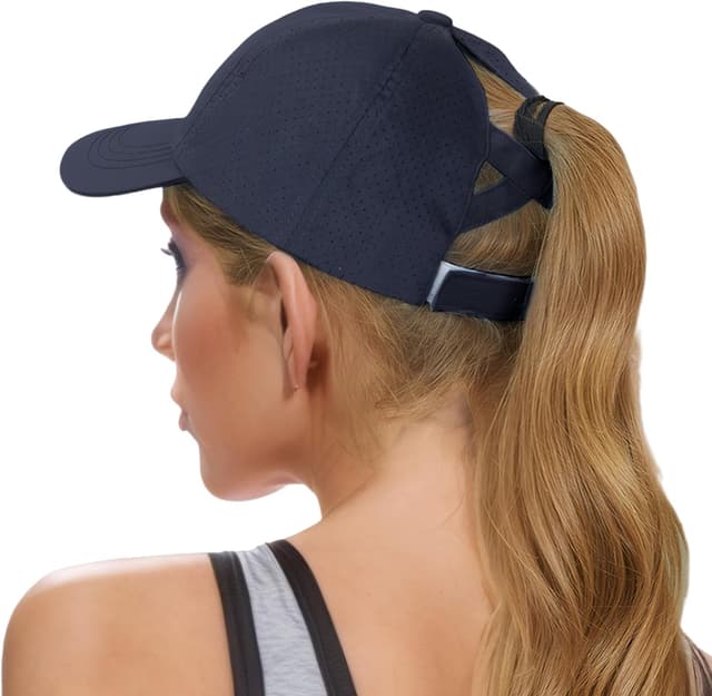 Detalle de Women Ponytail Baseball Cap Adjustable Sun Cap