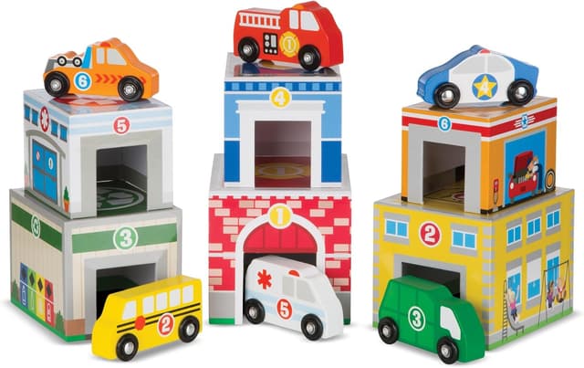 Detalle de Melissa & Doug Juego de colocar y clasificar — Montessori 3‑5 años 🚂