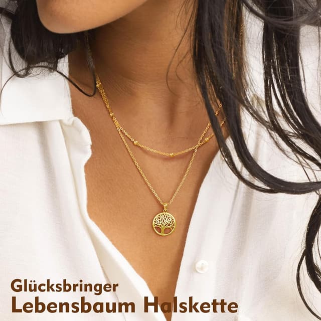 Detalle de Lydreewam Lebensbaum-Kette 925 Sterling Silber 40+5 cm