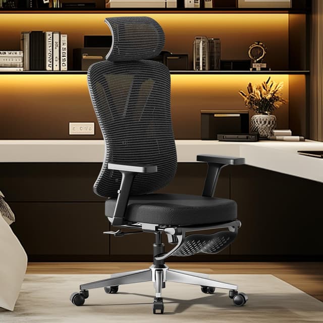 Detalle de Hbada P5 sedia da ufficio ergonomica con poggiatesta regolabile e supporto lombare