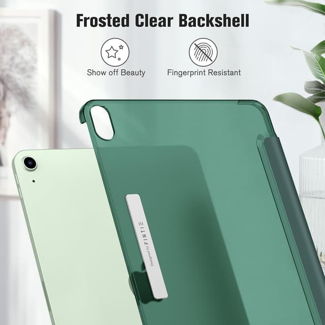Detalle de Fintie Hülle für iPad Air 11 Zoll (M4/M3/M2, 2026/2025/2024) & iPad Air 5/4 Gen – Dunkelgrün, magnetischer Verschluss