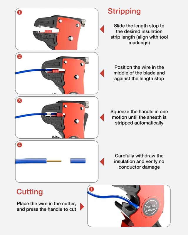 Thumbnail 5 de VCELINK Pinza spelafili automatica 2 in 1 0,2–6 mm²