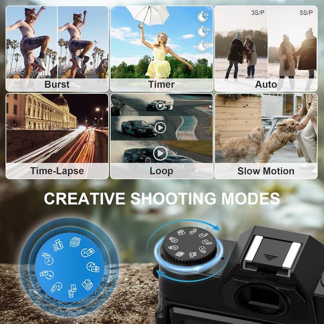 Thumbnail 4 de 6K 64MP Digital Camera 16X Zoom, 64GB