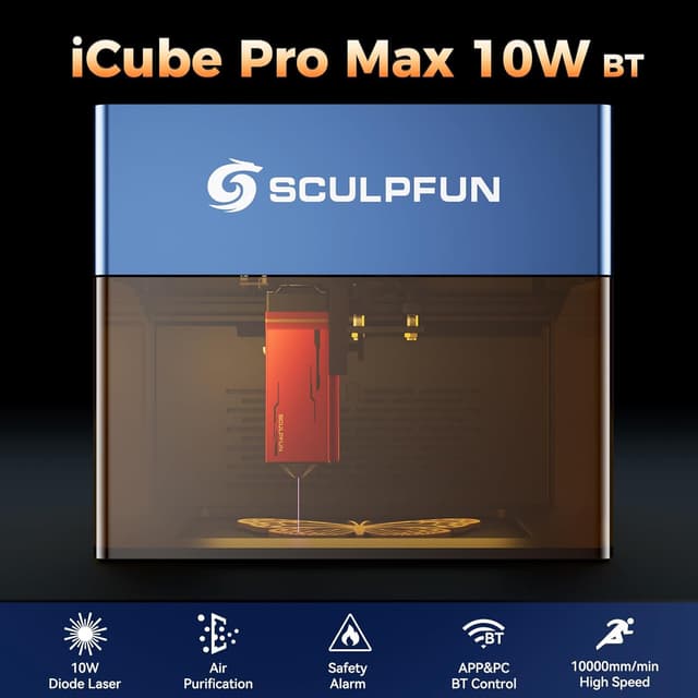 Thumbnail 1 de SCULPFUN iCube BT 10W incisore laser