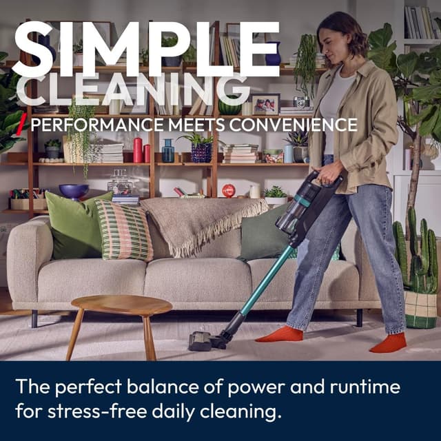 Detalle 2 de Hoover HF1 Max Cordless Vacuum Cleaner Anti Hair Wrap (HF1M10P) – 50‑min runtime, HEPA filter, 3 speeds