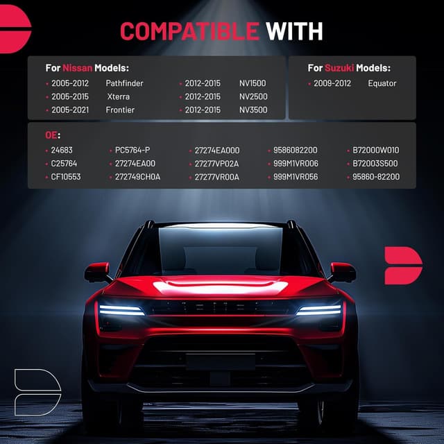 Detalle 2 de BDFHYK CF10553 Cabin Air Filter with Activated Carbon for Nissan Pathfinder/Xterra/Frontier & Suzuki Equator