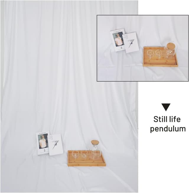Detalle de DUYIKJ weißer Fotohintergrund 3 x 3 m – großer Bildschirm für Fotoshootings, Partys & Fotografie