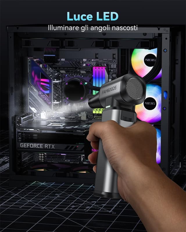 Detalle 2 de Aria compressa elettrica 180000 giri/min