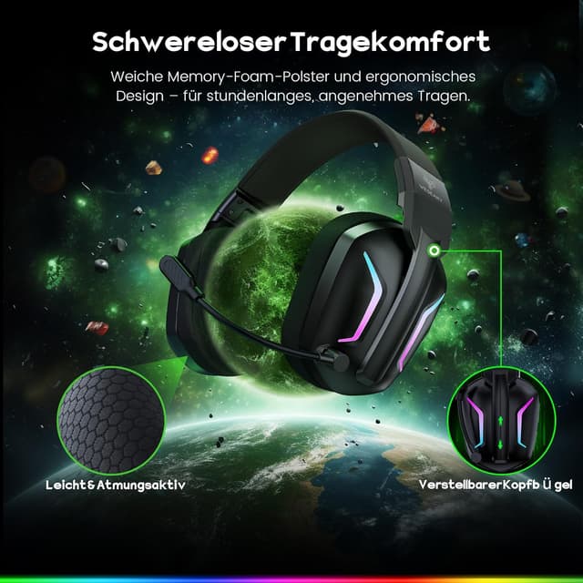 Thumbnail 6 de WESEARY WG1 Gaming-Headset mit Noise-Cancelling