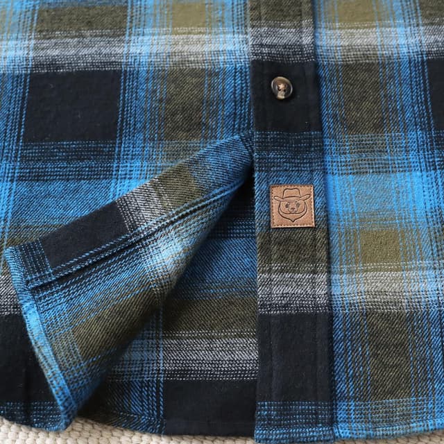 Thumbnail 4 de Dubinik Flanellhemd Herren kariert mit Brusttasche – langarm, Regular Fit und Button-Down