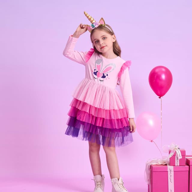 Detalle 2 de VIKITA Sommerkleid Mädchen Gr. 92-128