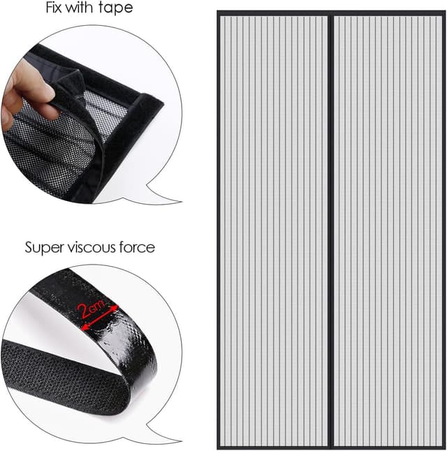 Detalle 1 de MYCARBON Fliegengitter Tür Magnet 85x210 cm