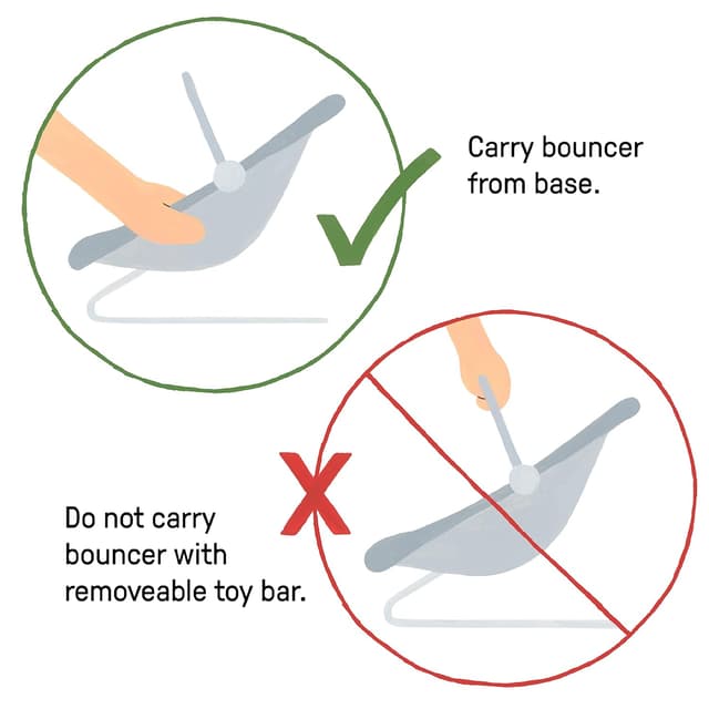 Detalle 2 de Twinkle Tails Babywippe mit Vibrationen