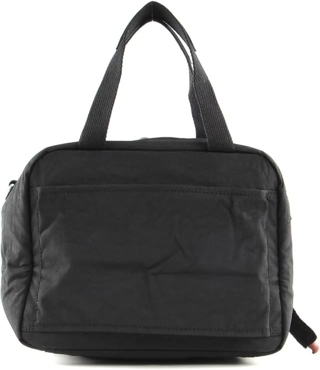 Detalle de Kipling Miyo Lonchera Grande 👜 Negra para oficina y escolar
