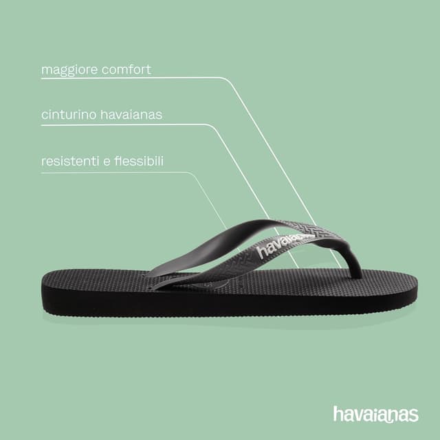 Detalle de Havaianas Top Logo Pop Up infradito unisex con suola antiscivolo e logo in evidenza