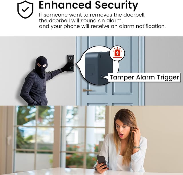 Thumbnail 4 de XTU 2K HD Wireless Video Doorbell with Chime