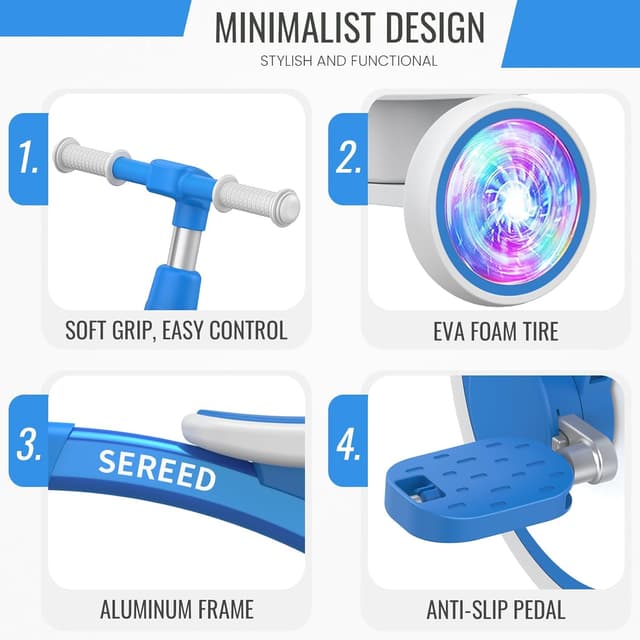 Detalle de SEREED Colorful Lighting Tricycle 2-5 Years