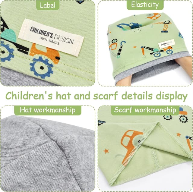 Thumbnail 2 de beifon Beanie Mütze & Loop Schal Set