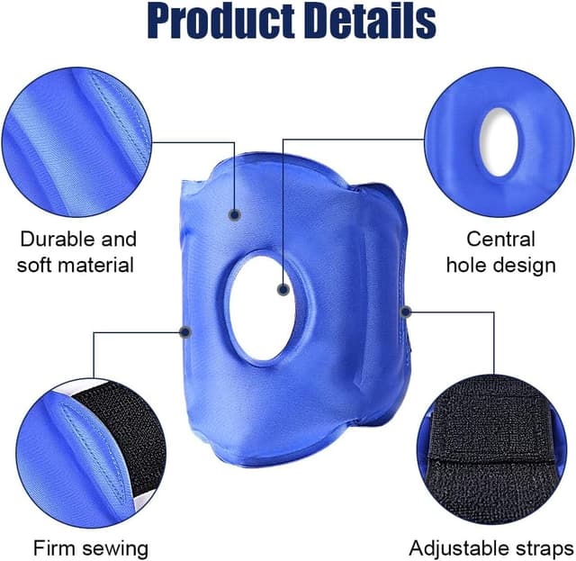 Detalle de ACWOO poche de glace pour genou : compresse chaude et froide réutilisable pour soulager douleurs et gonflements