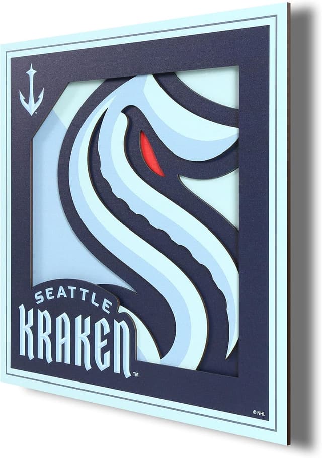Thumbnail 6 de YouTheFan NHL Officially-Licensed 3D Logo Series Wall Art (12” x 12”) — ready to hang
