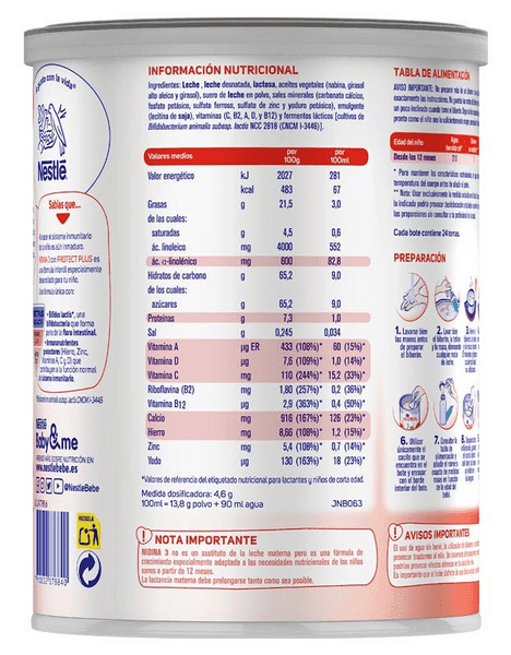 Detalle 2 de Nidina 3 Premium, Leche Infantil 2x800 g