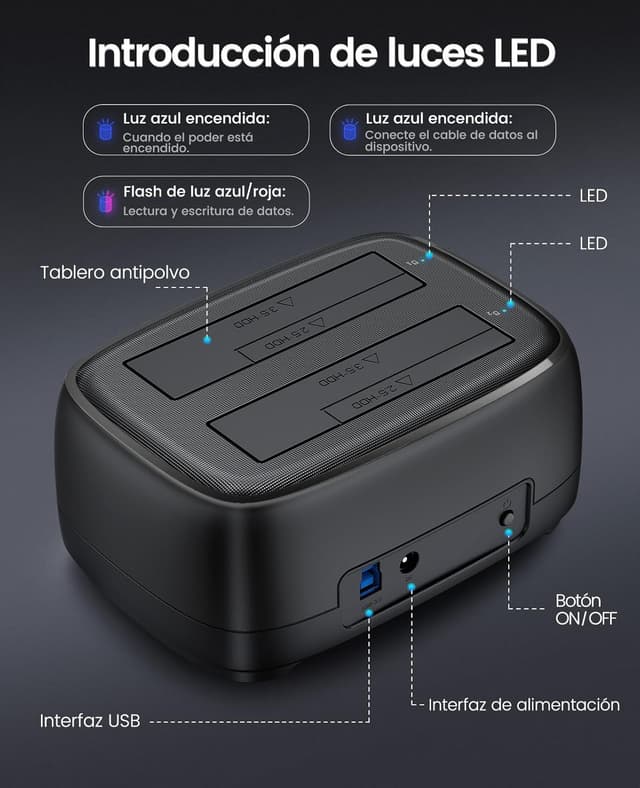 Thumbnail 6 de ORICO DD28U3 Dock doble USB 3.0 18 TB