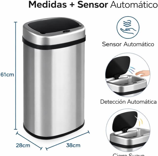 Thumbnail 2 de Cubo de Basura Automático 50L Sensor Sin Contacto