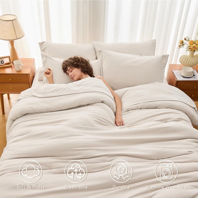 Detalle 2 de MUXHOMO 7-Piece Queen Comforter Set