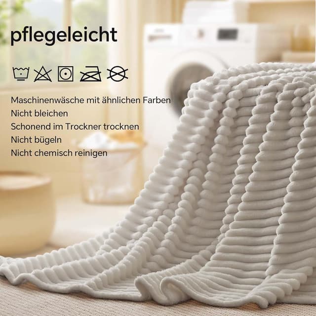Detalle 1 de BEDELITE Kuscheldecke 150x200 Beige