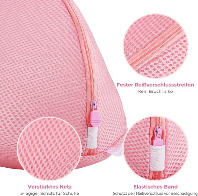 Thumbnail 1 de ecooe 2 unidades de red lavandería rosa 👜 para zapatos