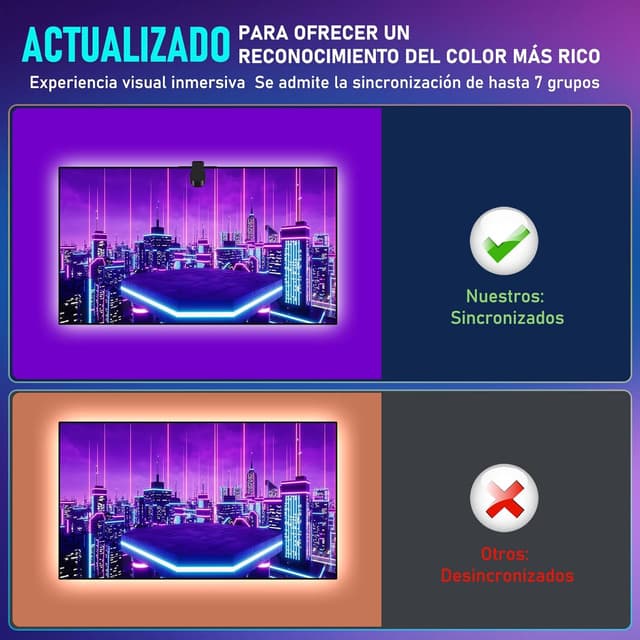 Thumbnail 4 de Diyife Tira LED TV 5m para 65–80