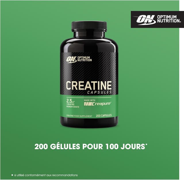 Thumbnail 4 de Optimum Nutrition Créatine 2500 200 gélules 💊