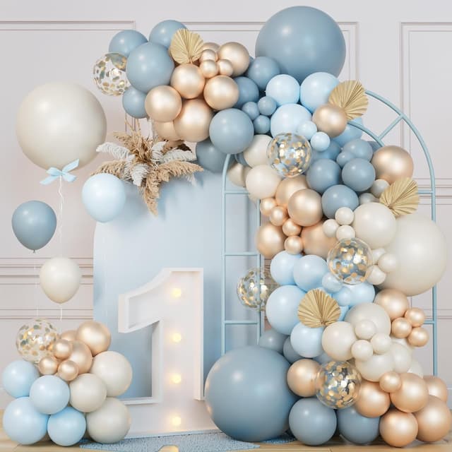 Imagen de Dusty Baby Blue Balloon Arch Kit 151Pcs en OfertitasTOP