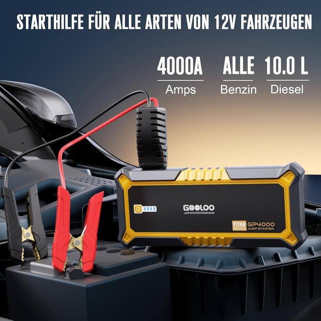 Thumbnail 1 de GOOLOO GP4000 Starthilfe 4000A Powerbank ⛽