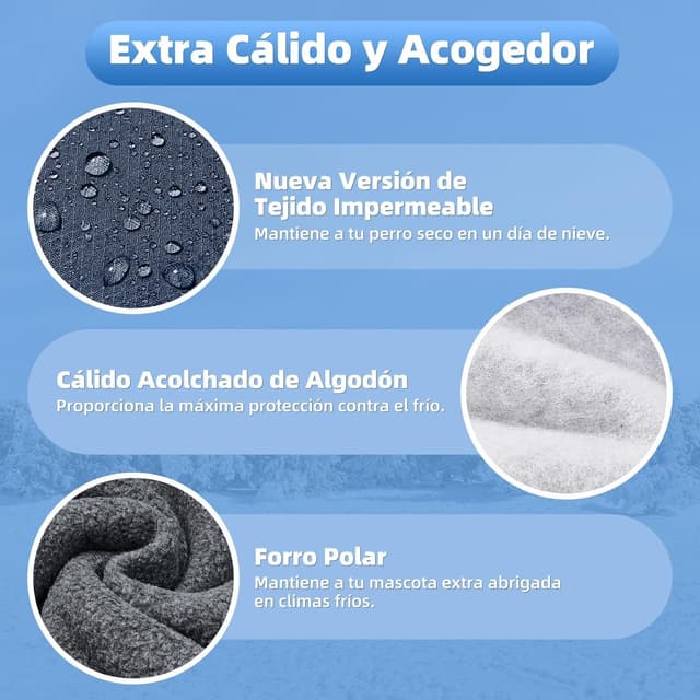 Thumbnail 2 de SlowTon Abrigo para Perro Invierno con Forro Polar