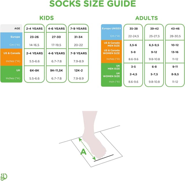 Detalle 2 de Dedoles Socken Unisex (Damen, Herren & Kinder) – 1 Paar mit unterschiedlichen Designs links/rechts aus Baumwoll-Mix