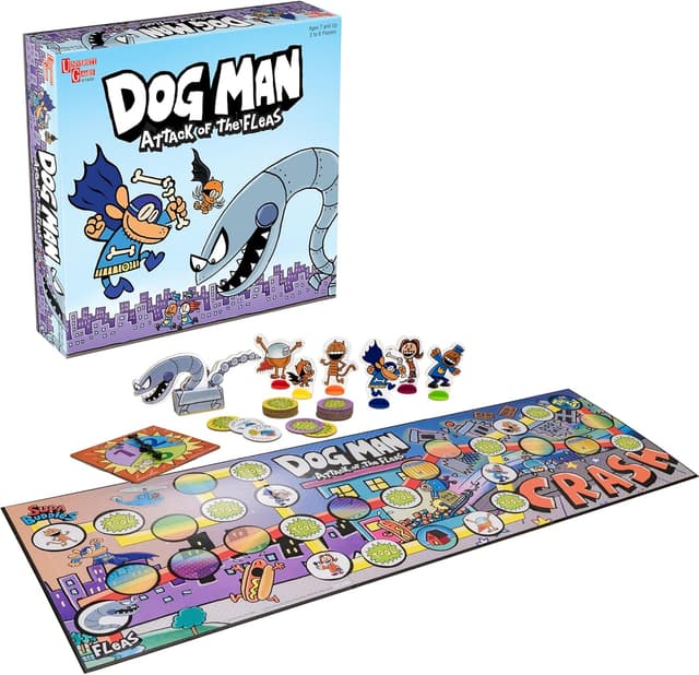 Detalle de University Games Dog Man: Attack of The Fleas (UG-07010) Strategic Game for Ages 7+