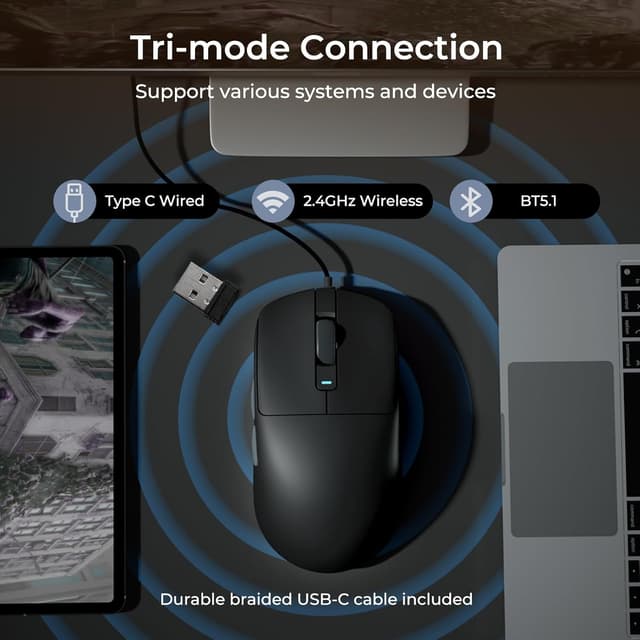 Detalle de RK ROYAL KLUDGE M30 gaming mouse 43g