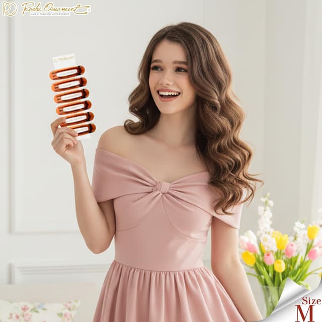 Detalle 1 de RC ROCHE Libellenspangen 6er Medium Braun